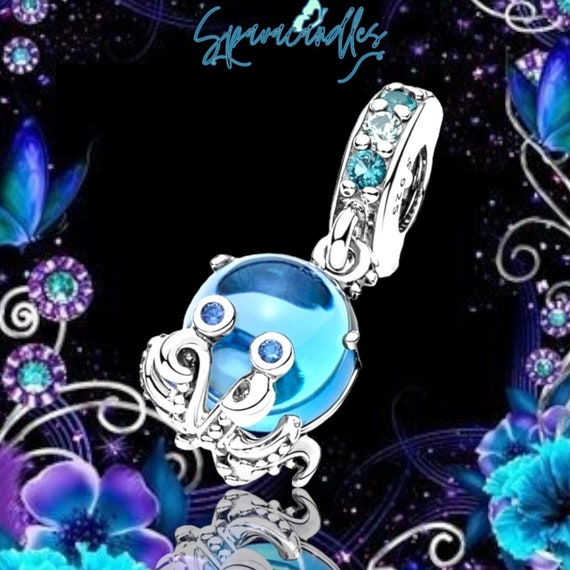 925 Sterling Silver Glass Octopus Dangle Charm 791694 Us Seller free ship