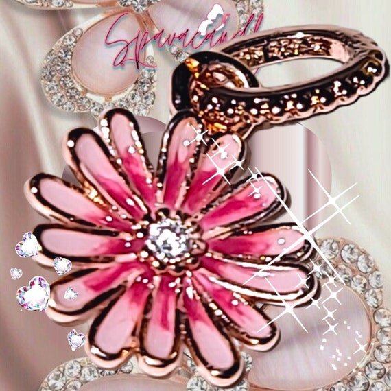 New Pandora Pink Daisy Dangle Charm Rose Gold 788771c01 Us Seller