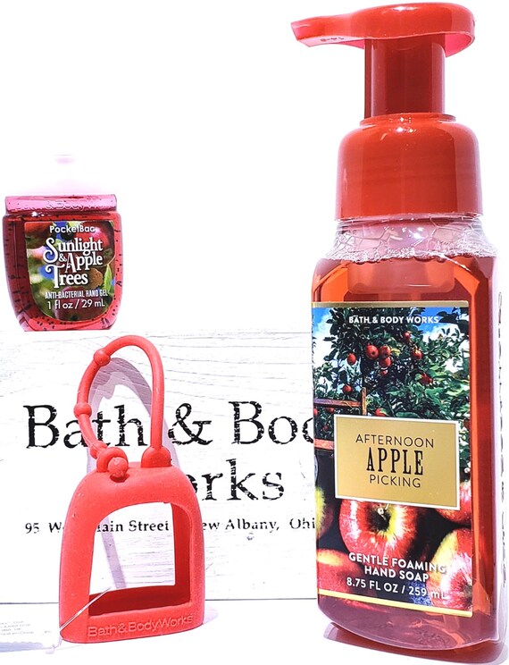 Bath & Body Works Afternoon Apple Picking Foaming Hand Soap, PocketBac, Red Case