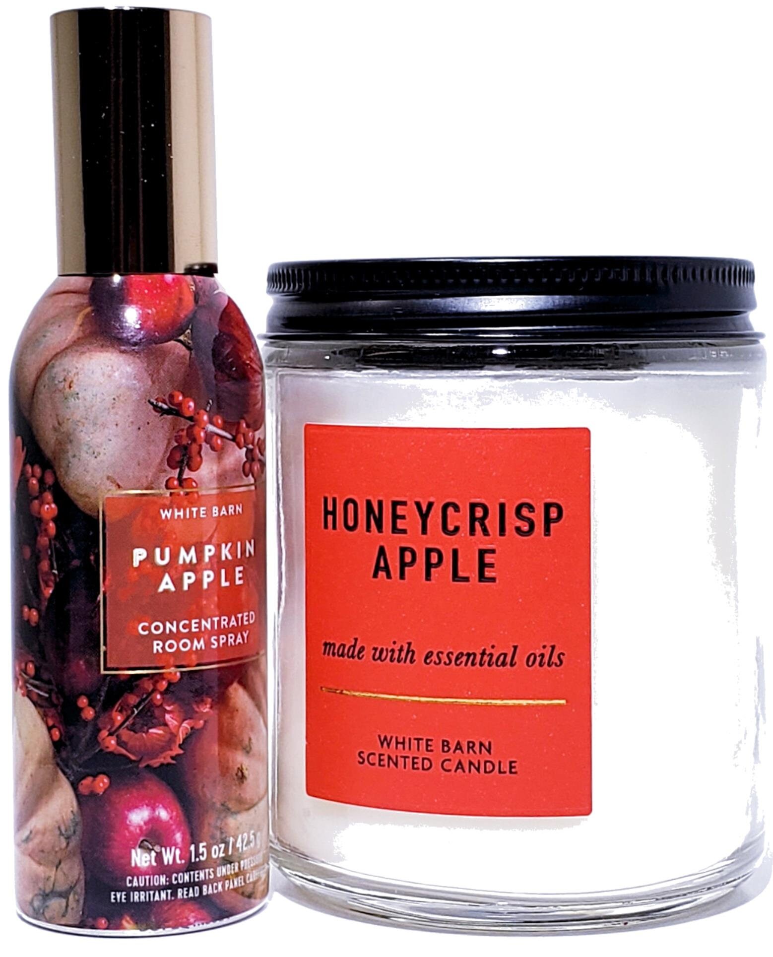 Bath & Body Works Honeycrisp Apple Candle, Pumpkin Apple Room Perfume