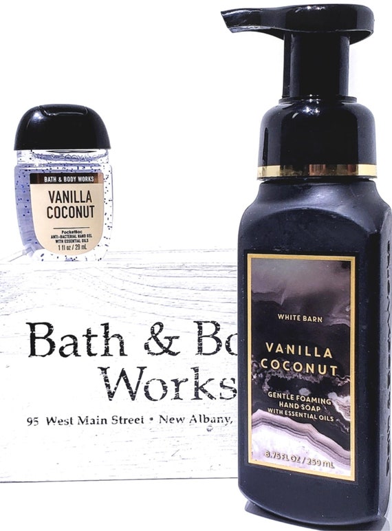 Bath & Body Works Vanilla Coconut Pocketbac Foaming Soap Gift Set of 2