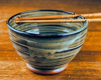 Noodle Bowl, Rice Bowl, Ramen Bowl, Pho Bowl in Sage Green Glaze