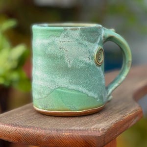 Pottery Mug, Handmade Stoneware Coffee Mug in Weathered Bronze Satin Matte Glaze