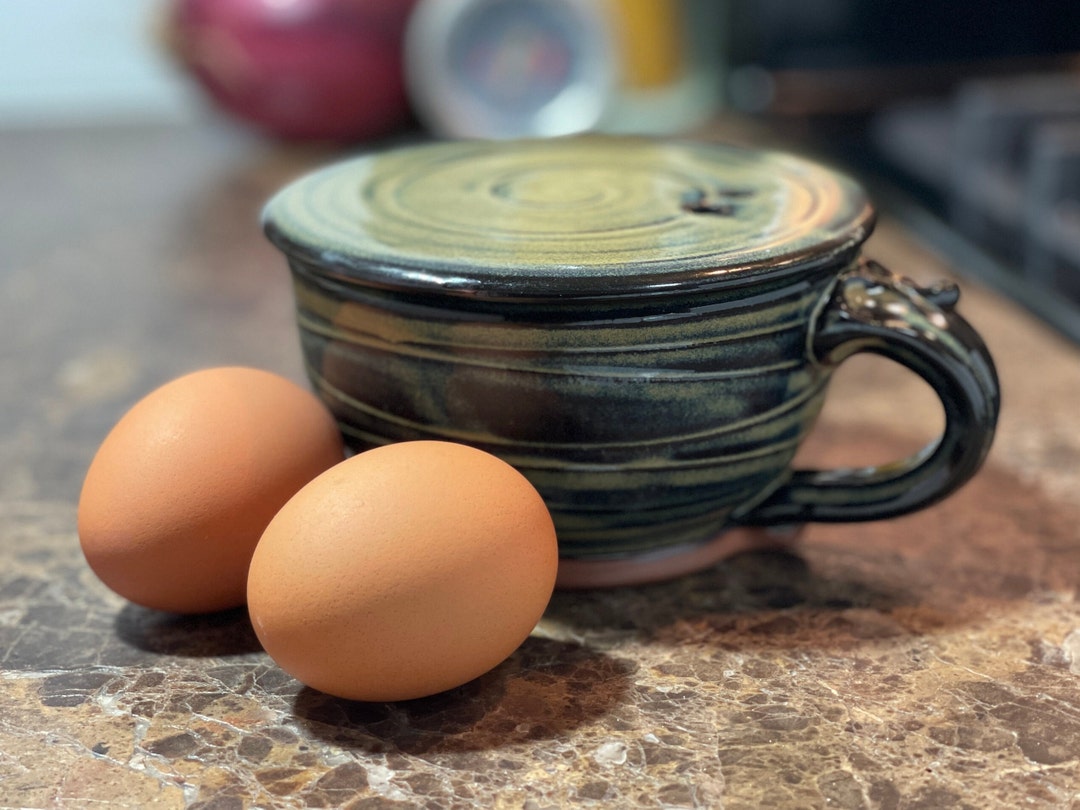 Pottery Egg Baker / Egg Cooker / Egg Poacher / Ceramic Egg Cooker /  Handmade Pottery / Microwave Scrambled Egg Cooker / Breakfast Cup / Gift 