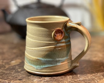 Pottery Mug, Handmade Stoneware Coffee/Tea Mug in Morning Zen Satin Matte Glaze