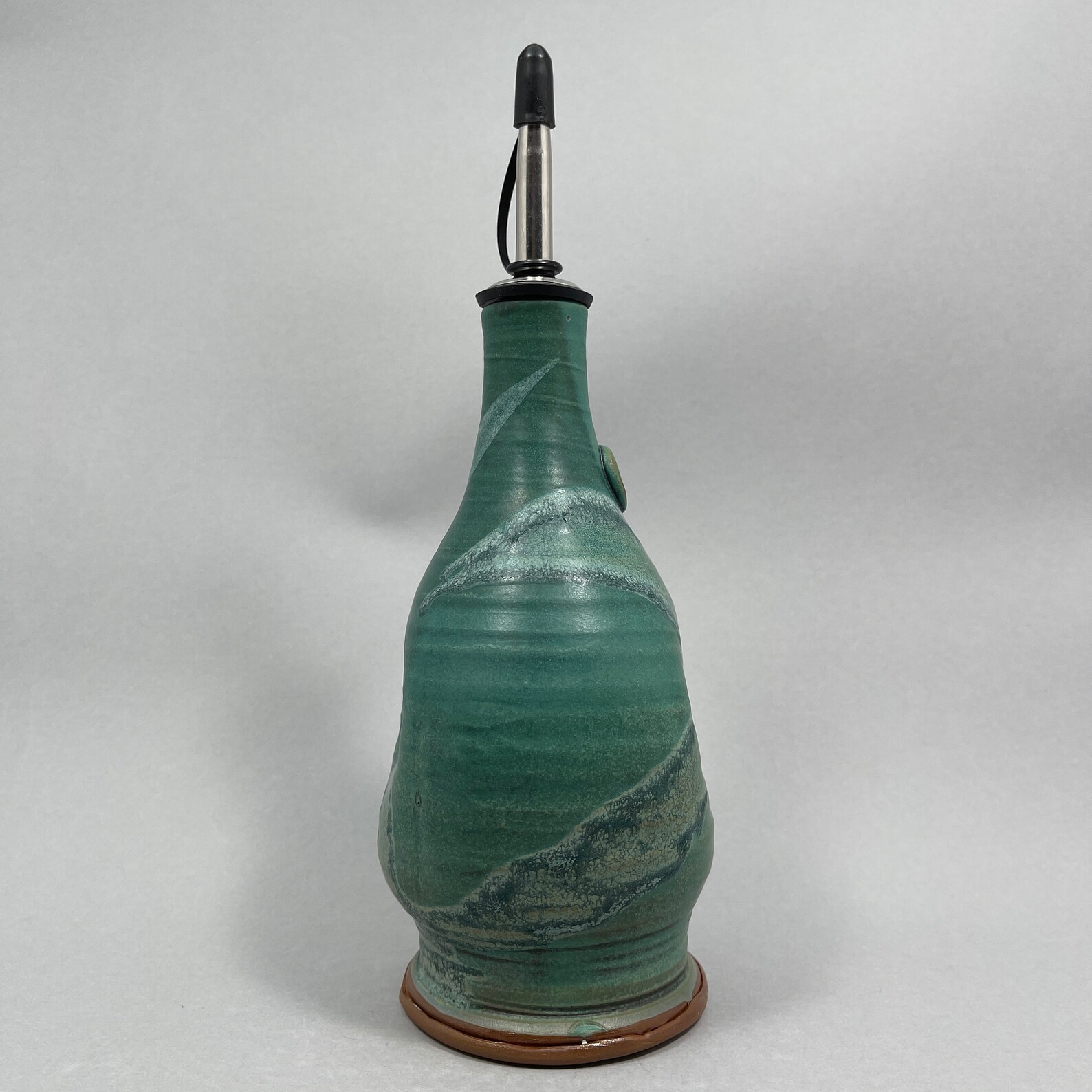 Pottery Olive Oil Cruet Pourer EVOO Dispenser in Weathered Etsy