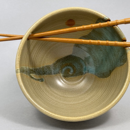 Pottery Noodle Bowl in Black and Blue All Over Satin Matte Etsy