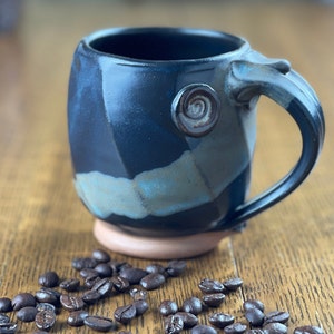 Faceted Mug in Midnight Zen Satin Matte Glaze