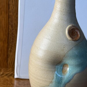 Pottery Olive Oil Cruet Pourer, EVOO Dispenser in Morning Zen Satin Matte Glaze image 11
