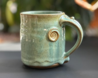 Handmade Stoneware Mug in Mr Blue Sky Glaze