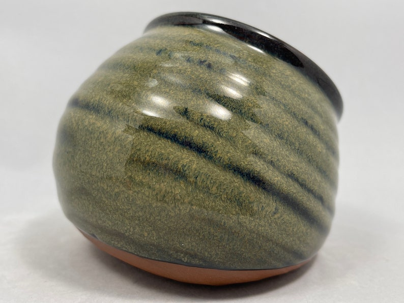 Handmade Stoneware Salt Cellar in Sage Green image 7