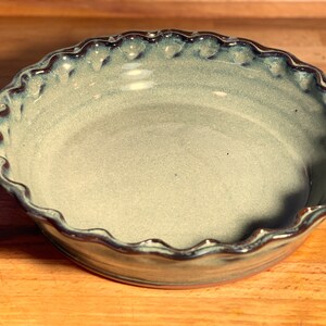 Stoneware Pie Dish Fluted 9 Inch Deep Dish Ceramic Pie Pan Farmhouse  Pottery Handmade in USA Araucana Blue Jefferson Street 