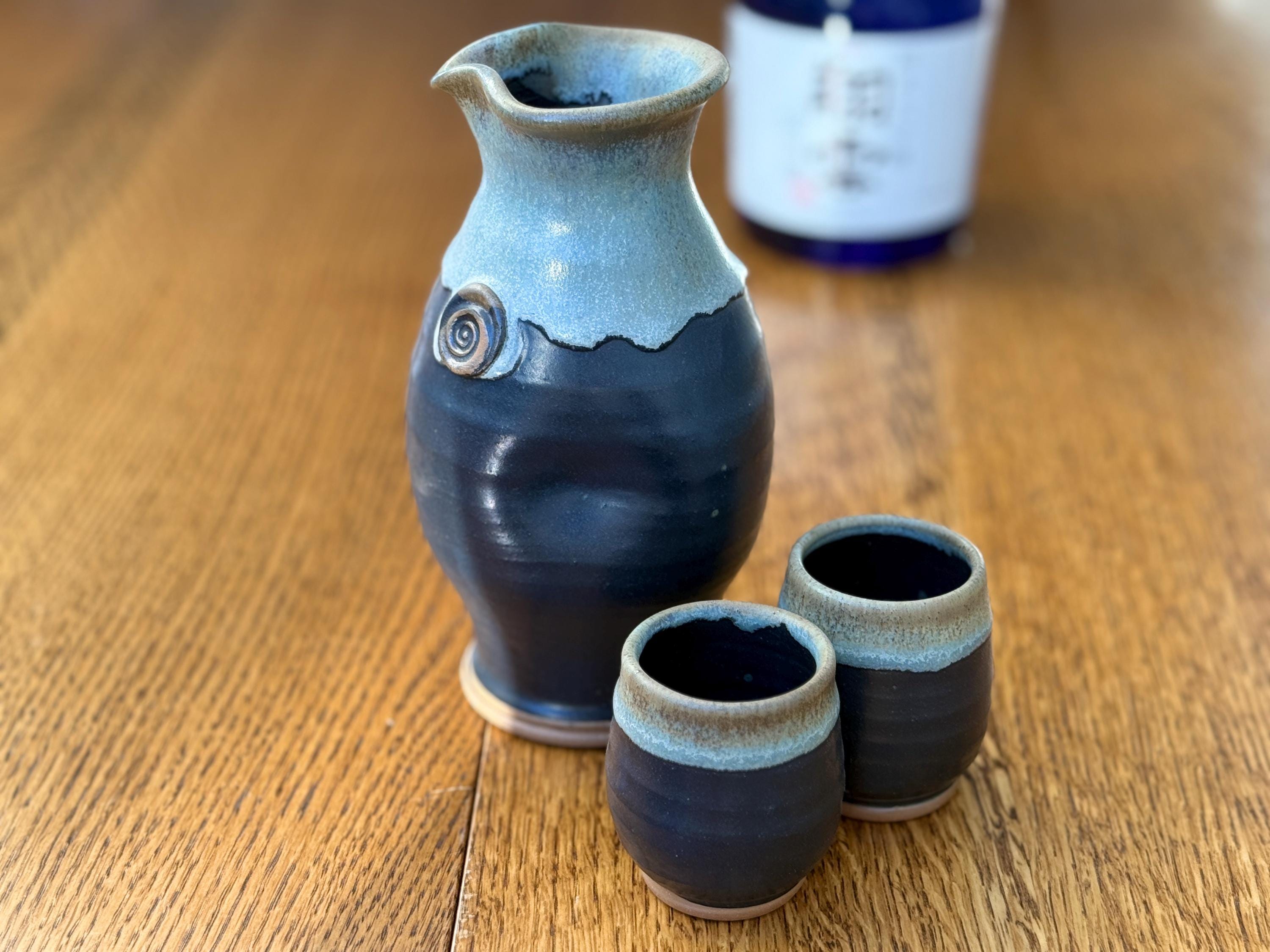 Sake Set Black - Etsy