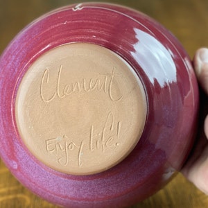 Pottery Noodle Bowl, Ramen Bowl, Pho Bowl, Chopstick Bowl in Raspberry Glaze image 10