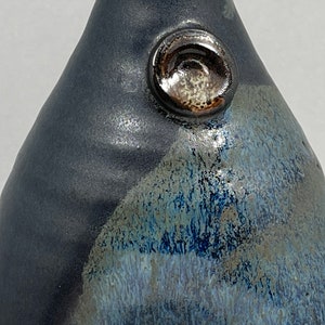 Pottery Olive Oil Cruet Pourer, EVOO Dispenser in Midnight Zen Satin Matte Glaze image 6