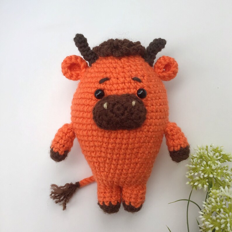 Amigurumi pattern bull crochet cow in US terms symbol of 2021