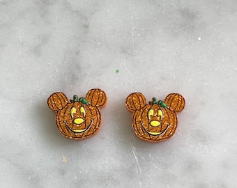 Glitter Pumpkin Mickey