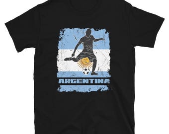 Camiseta con el orgullo del fútbol argentino: camiseta para aficionados al fútbol para el día del partido