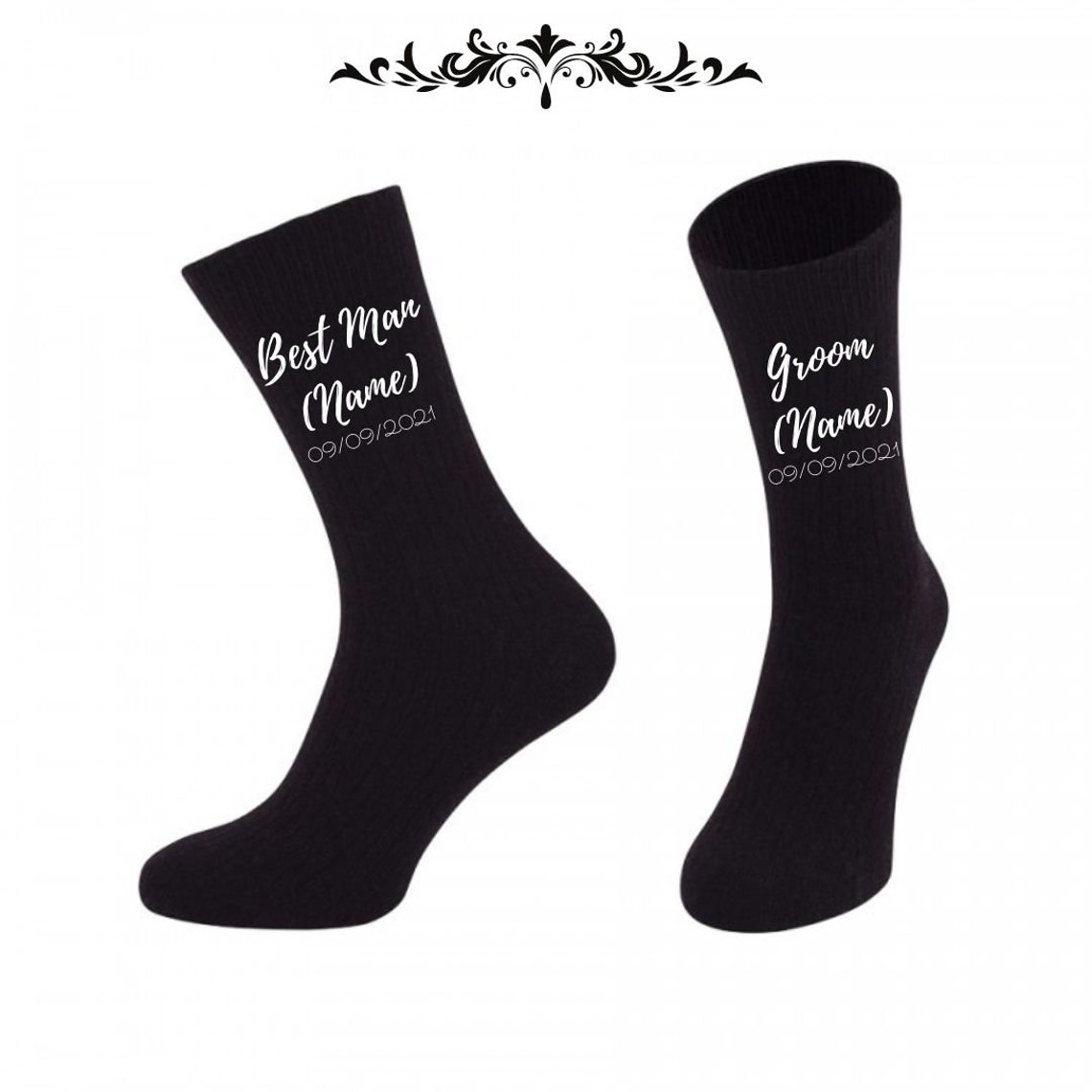 Personalised grooms wedding socks best man socks. usher Etsy