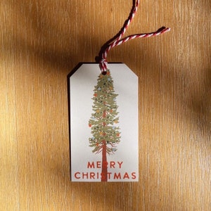 Redwood Tree Christmas Gift Tags