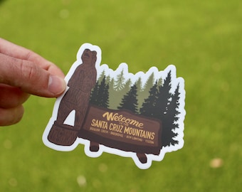 Welcome to the Santa Cruz Mountains Bear Sticker