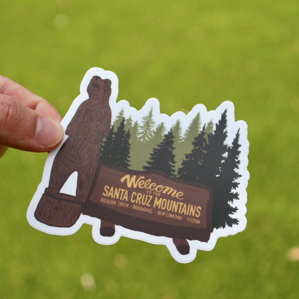 Welcome to the Santa Cruz Mountains Bear Sticker