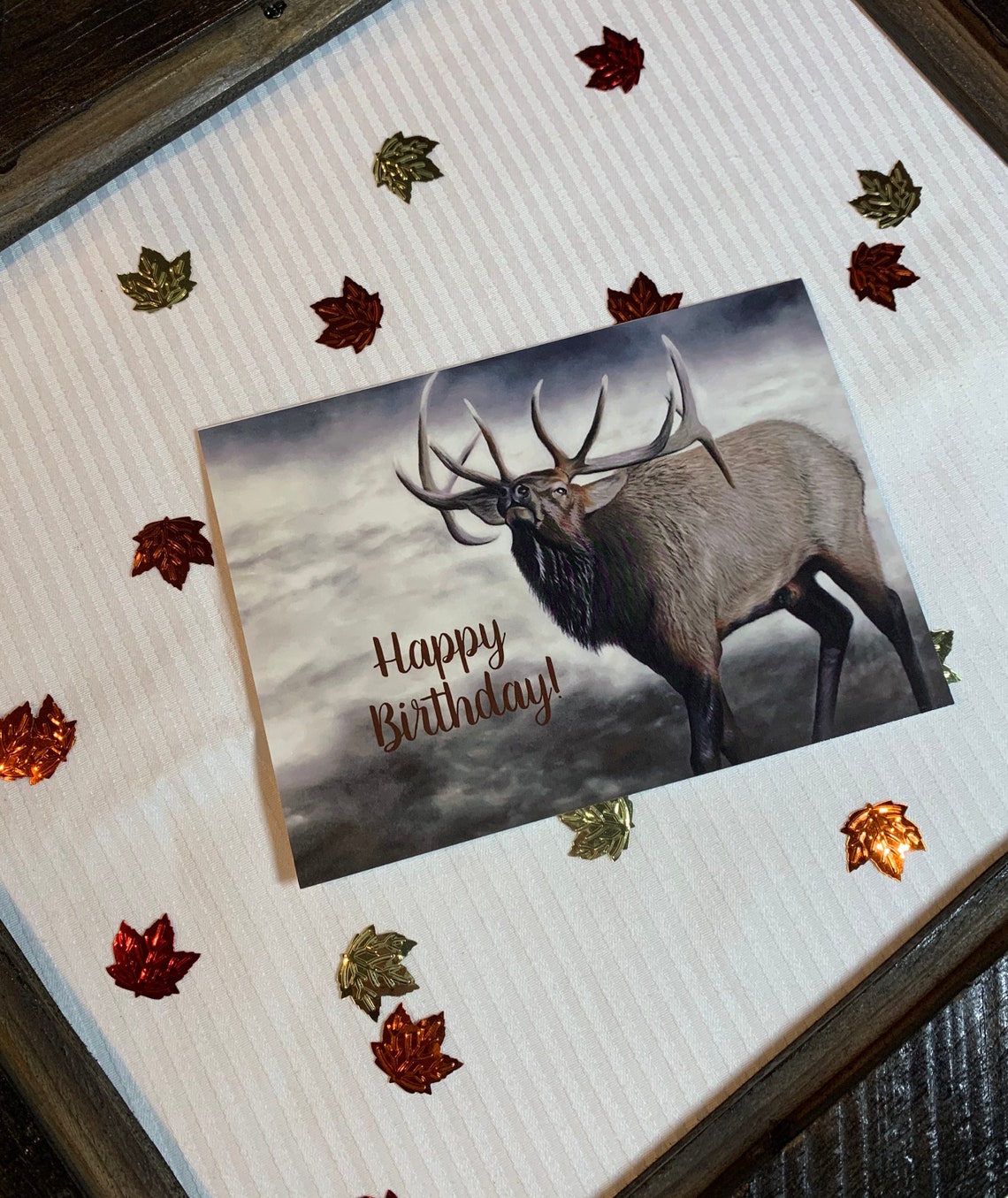 Elk Card Wildlife Card Elk Wildlife Deer Greeting Card Etsy
