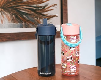 Fennec Impressions Kids Splash Bottle | Safe for Toddlers and Kids | Leak Proof Tumbler with Straw Lid & Fidget Popper Handle