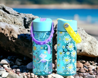 Fennec Impressions Kids Splash Bottle Leak Proof Tumbler with Straw Lid & Fidget Popper Handle