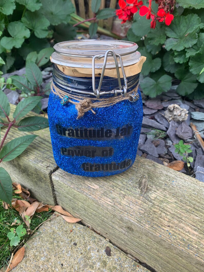 Gratitude Jar Power of Gratitude Glitter Jar Light up Jar. Etsy UK