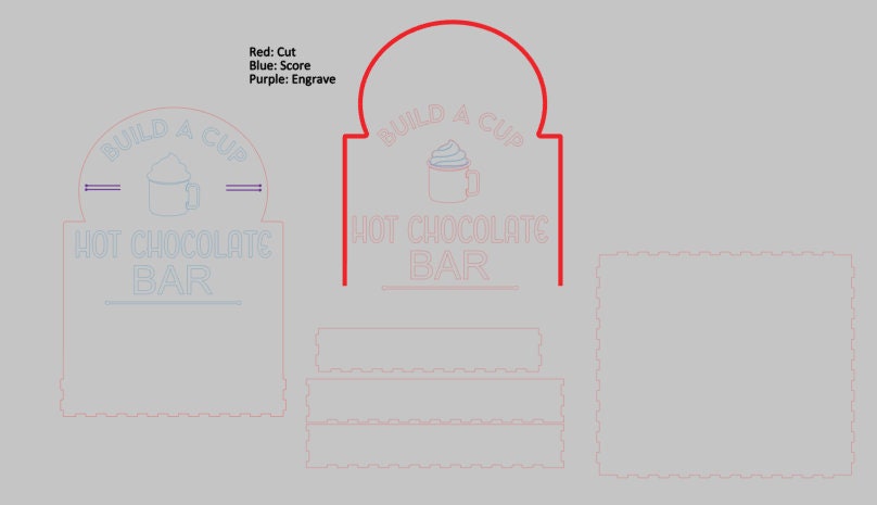 The Cutting Cafe': HOT CHOCOLATE HOLDER TEMPLATE - CUTTING FILE