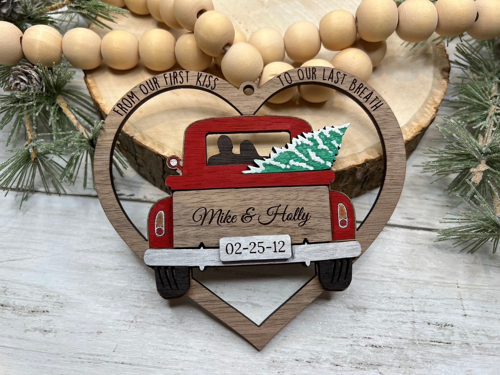 Christmas Tree Truck Ornament SVG Laser File From Our First Etsy Canada