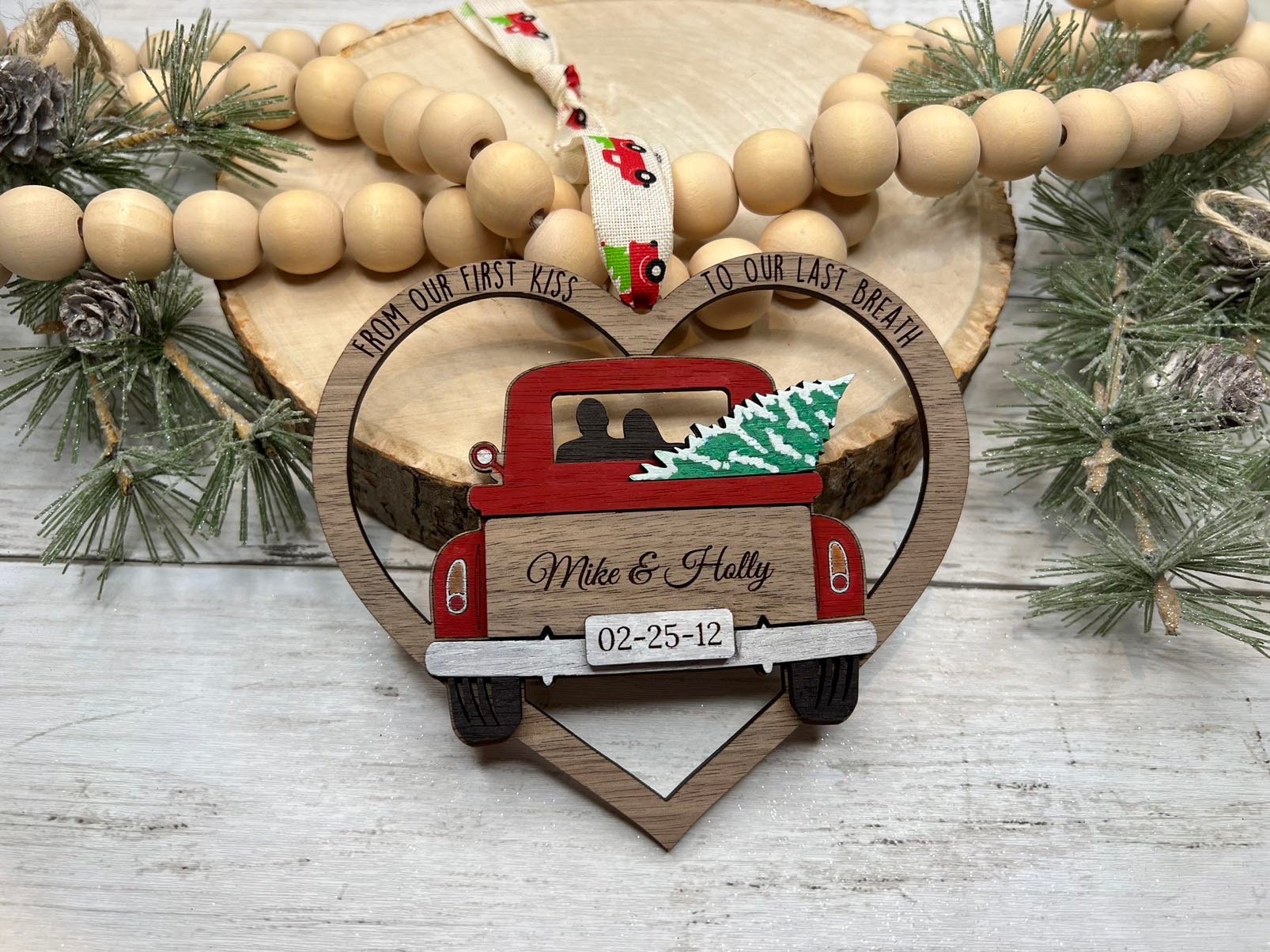 Christmas Tree Truck Ornament SVG Laser File From Our First Etsy Canada