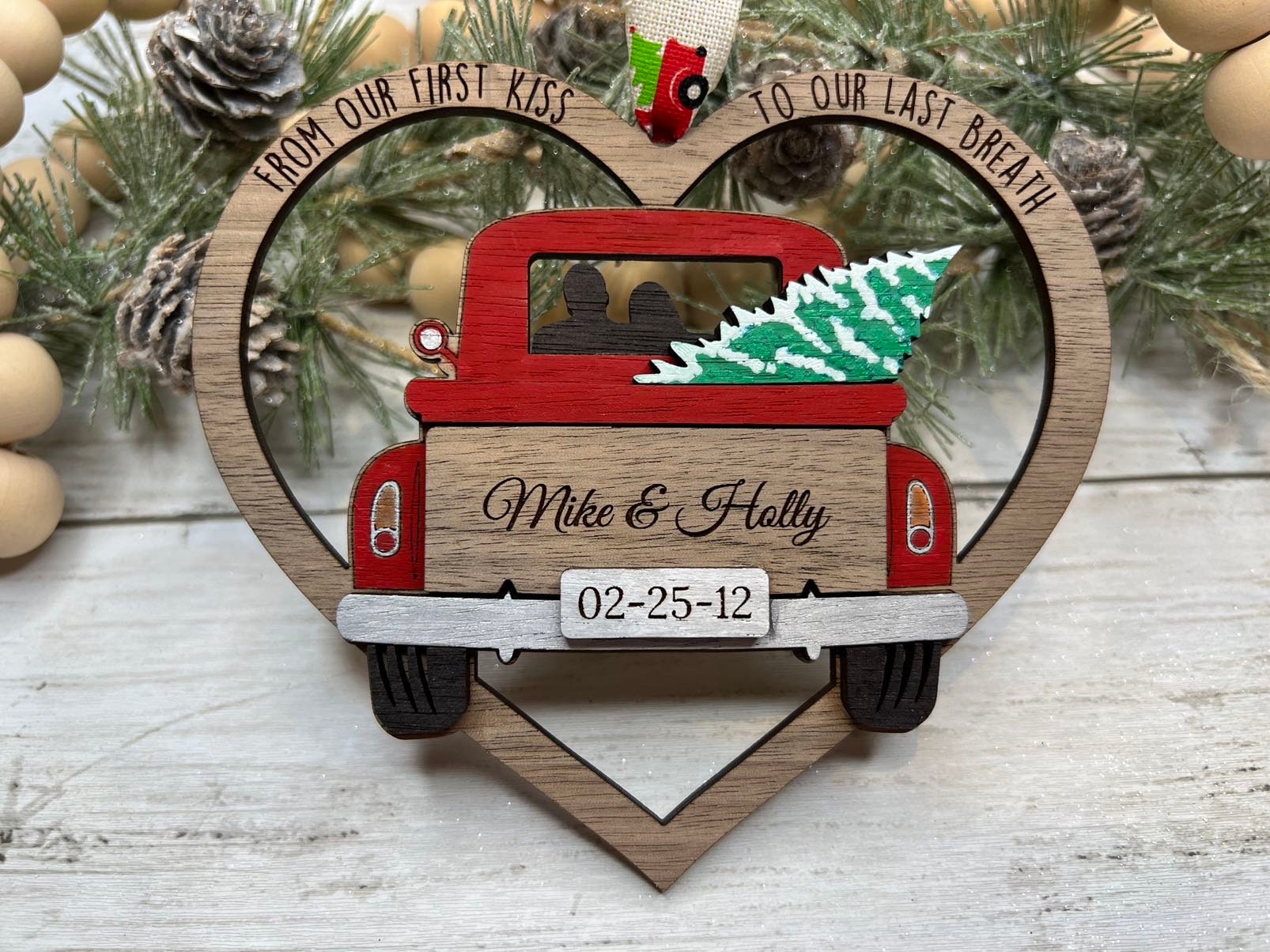 Christmas Tree Truck Ornament SVG Laser File From Our First Etsy Canada