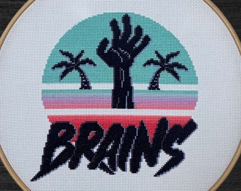 Retro Brains - Cross Stitch PDF Pattern