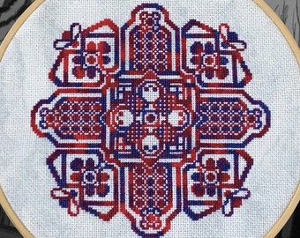 Death: Four Squares of the Apocalypse Cross Stitch Pattern