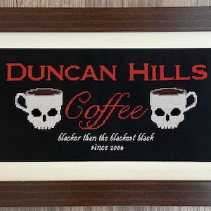 Duncan Hills Coffee Pastiche Cross Stitch Pattern