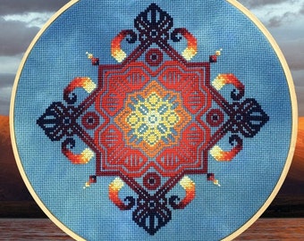 Octolus Modern Geometry Cross Stitch Pattern PDF