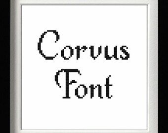 The Corvus Alphabet - Cross Stitch Font PDF Download