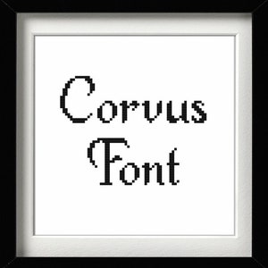The Corvus Alphabet - Cross Stitch Font PDF Download