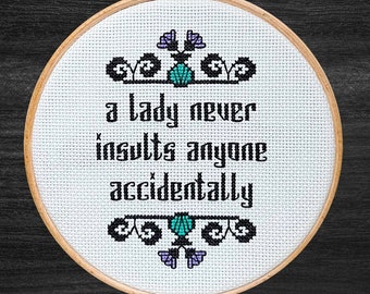 Insult Etiquette - Cross Stitch PDF Patterns