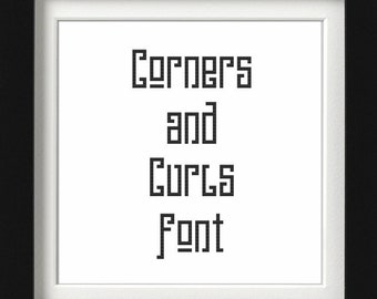 Corners & Curls Alphabet - Cross Stitch Font PDF Chart