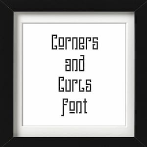 Corners & Curls Alphabet - Cross Stitch Font PDF Chart