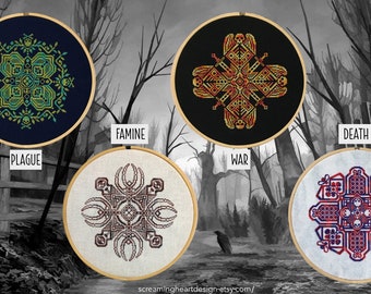 BUNDLE: All Four Squares of the Apocalypse - Cross Stitch Patterns