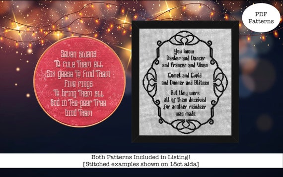 BUNDLE: 2 LOTR Christmas Parodies - Cross Stitch PDF Patterns