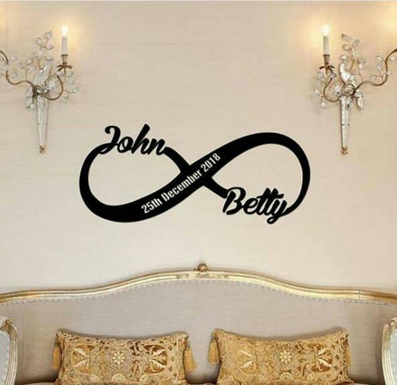 Laser Cut Metal Infinity Sign Custom Couple Name Sign Custom Gifts