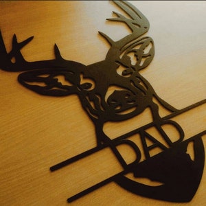 Custom Deer Name Metal Sign / Personalised Deer Sign  / Split Name Deer Sign