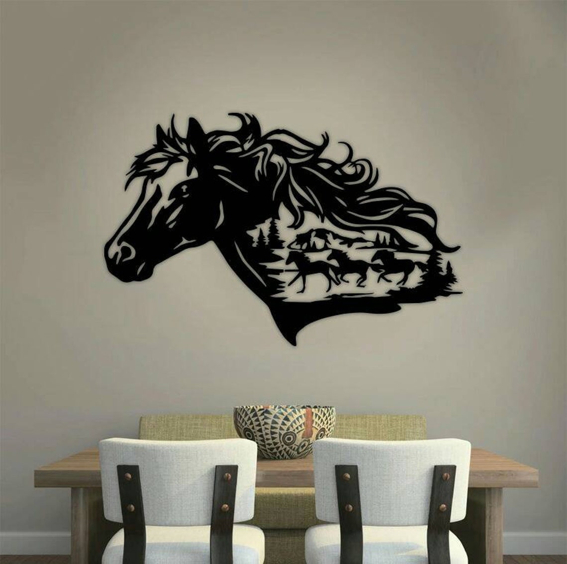 Horse metal sign metal wall art custom horse signs large Etsy