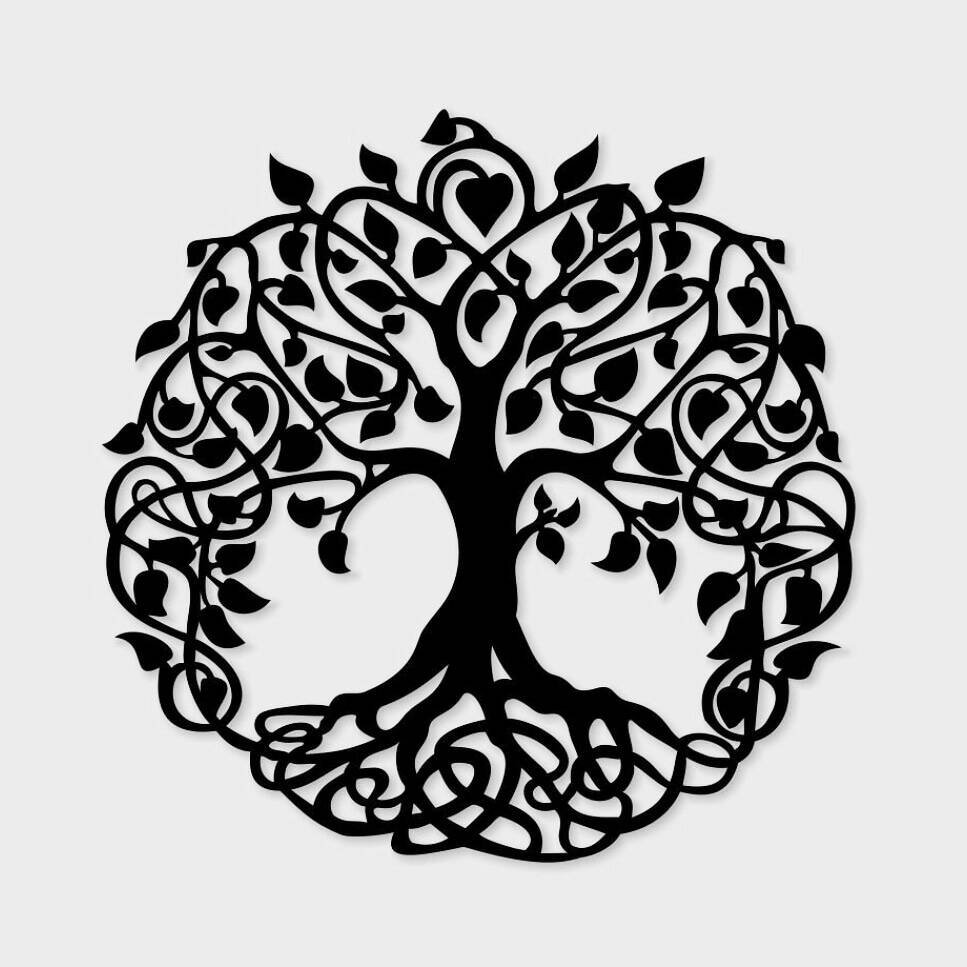 Laser Cut Tree of Life Metal Wall Art Metal Tree of Life Art Metal Tree