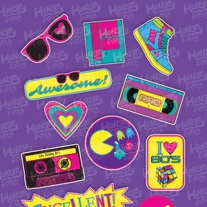 10 80's digital sticker